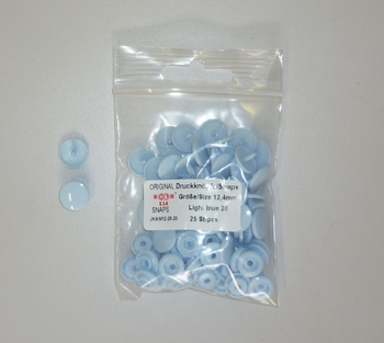 Kamsnap press-buttons 12.4mm (25 pcs), Light Blue 20